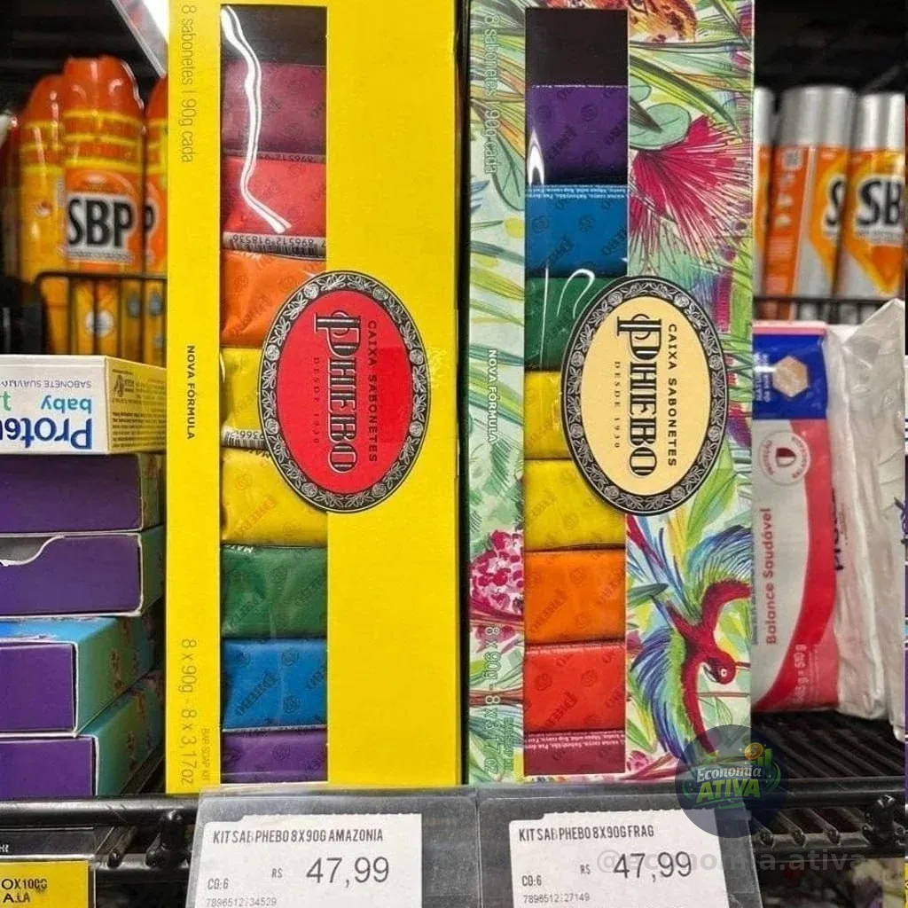 Kit Sabonete, PHEBO, Amarelo, 720g