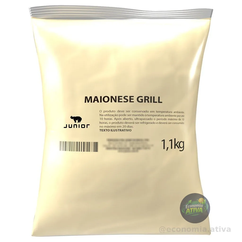 Maionese Grill Defumada Cremosa Junior Pouch Lanches 1,1Kg