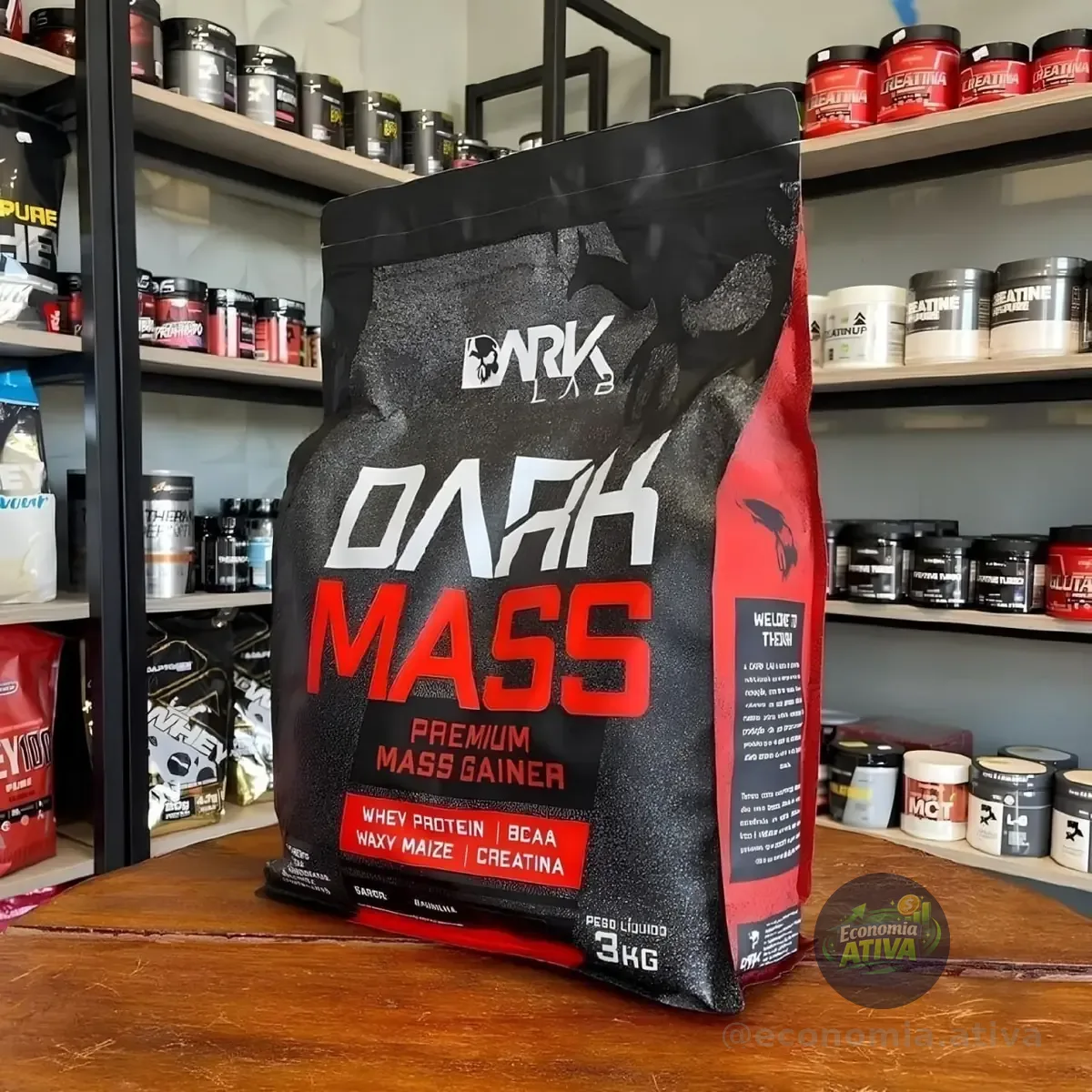 Hipercalorico Dark Mass - 3kg - Dark Lab Sabor Chocolate