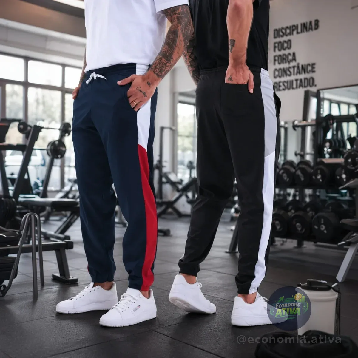 Kit 2 Calça Moletom Masculina Academia Corrida Chimpa Esporte