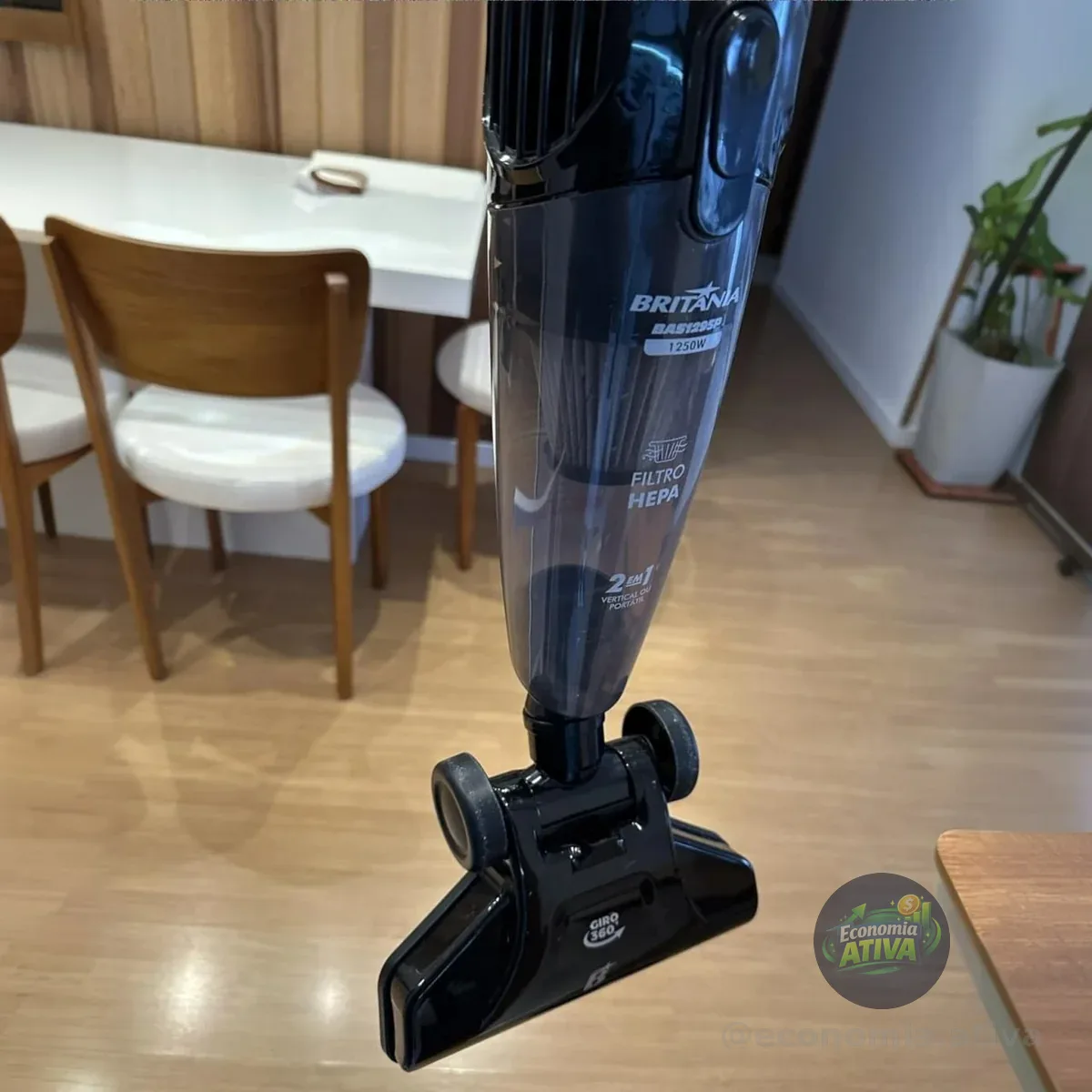 Aspirador Britânia 1250w 1l Bas1295p Preto 220v