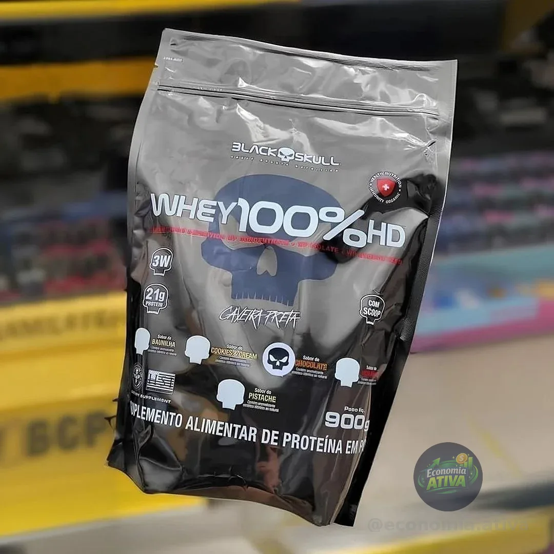 Whey 100% Hd Refil Black Skull - 900g