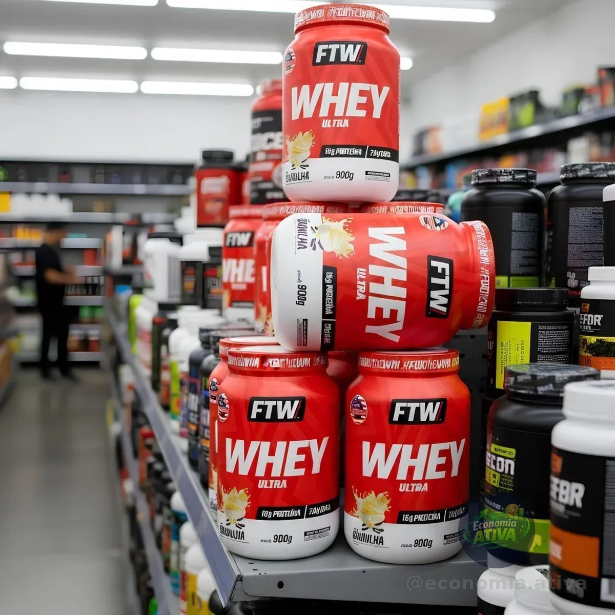 Whey Protein Ultra Pote 900g Sabor Baunilha FTW