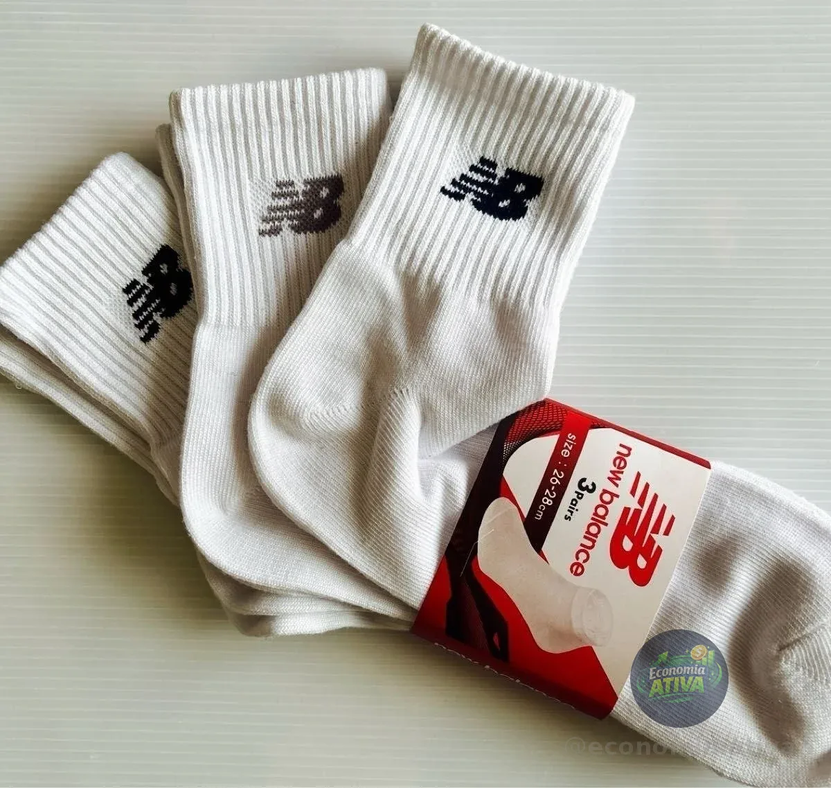 Kit 3 Meias New Balance Cano Longo 39 Ao 42 Unissex Conforto