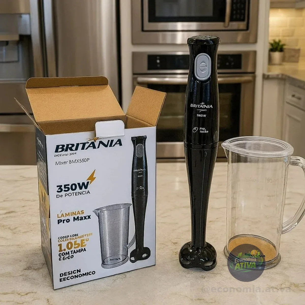 Mixer Bmx350p Preto Com Lâminas Pro Maxx 350w Britânia Preto 220v