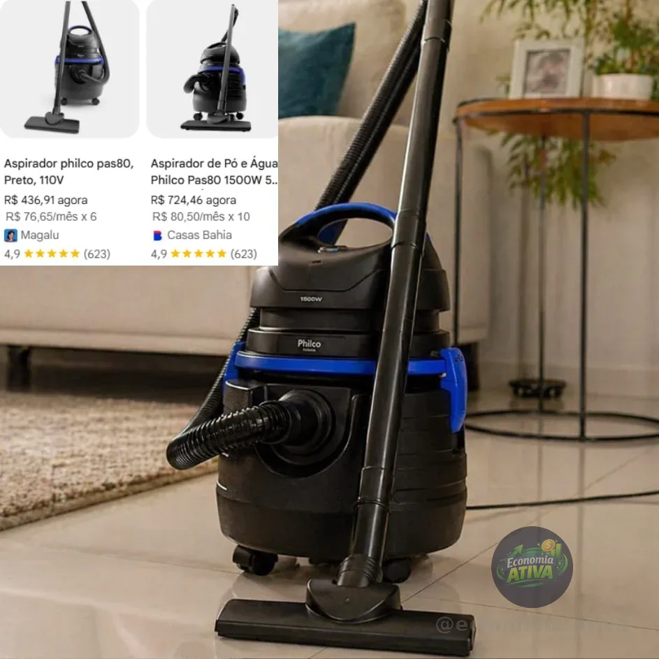 Aspirador de Água e Pó Philco 1500W 20L PAS80 220V
