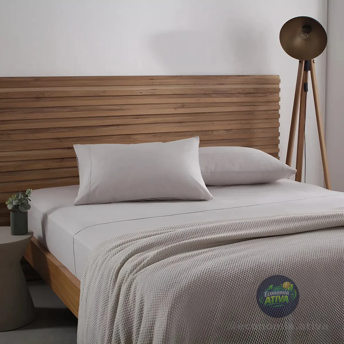 Jogo De Cama Casal Buddemeyer Cotton Essential Cor Bege-002