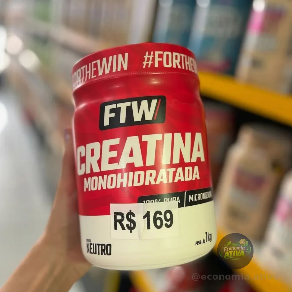 Creatina Monohidratada 100% Pura Pote 1kg - FTW