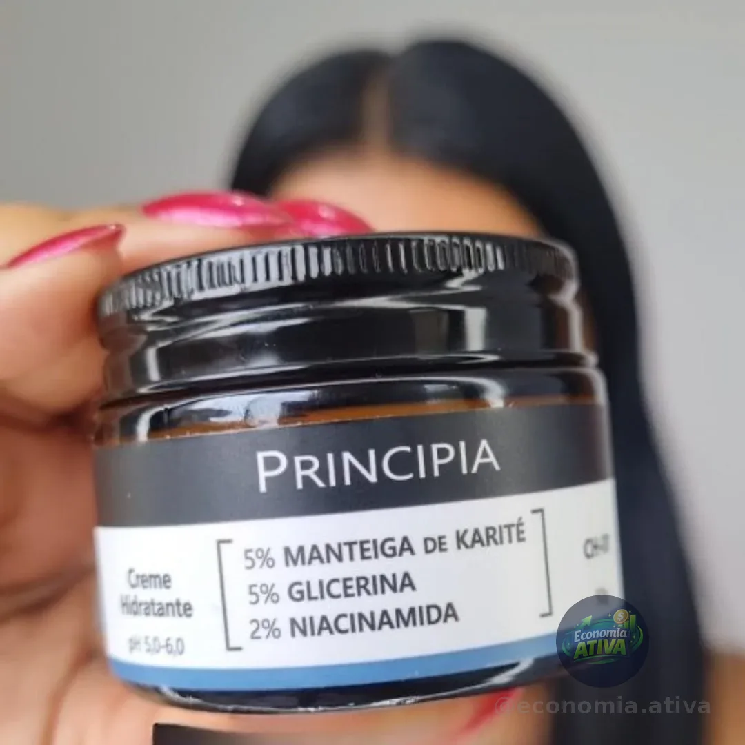 PRINCIPIA, Creme Hidratante Facial 5% Manteiga de Karité + 5% Glicerina + 2% Niacinamida CH-01 com 50g