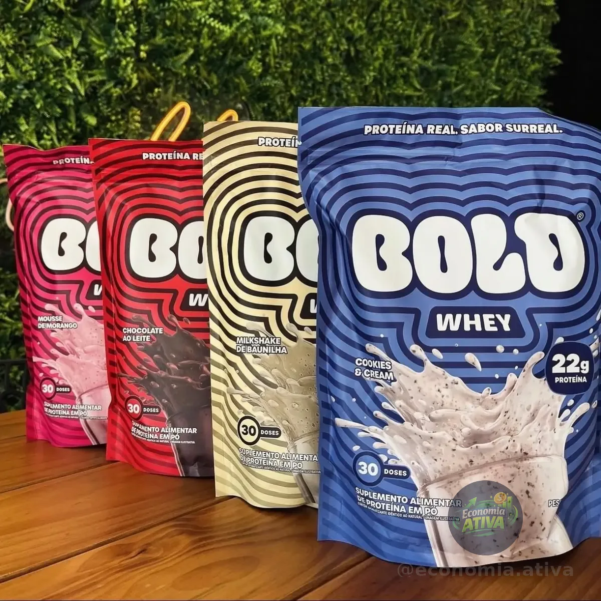 WHEY PROTEIN 3W - BOLD WHEY (450g) - Sabor: Mousse de Morango