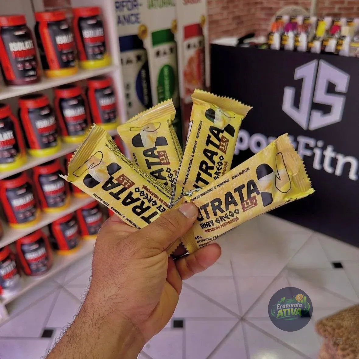 Barra Whey Grego 40g Display Com 12 Unidades Mousse De Maracujá Nutrata