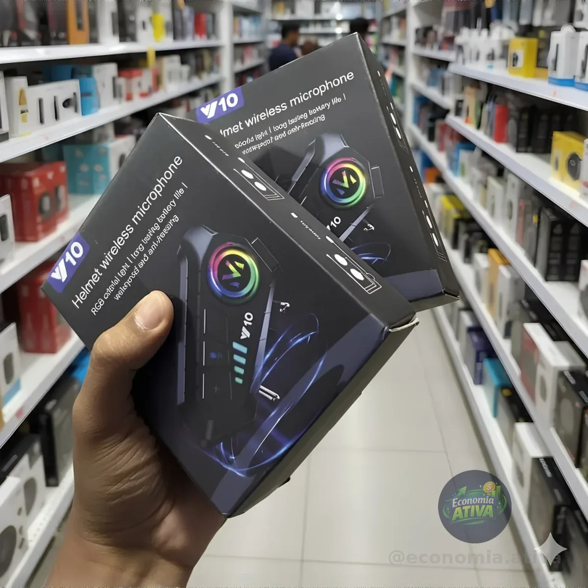 Fone De Ouvido Para Capacete Intercomunicador Bluetooth