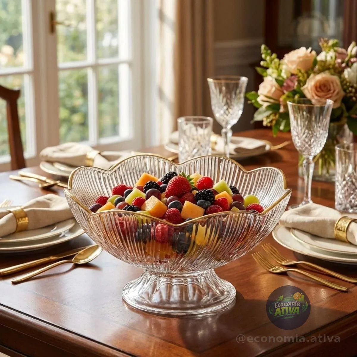 Fruteira de Mesa em Acrilico Transparente