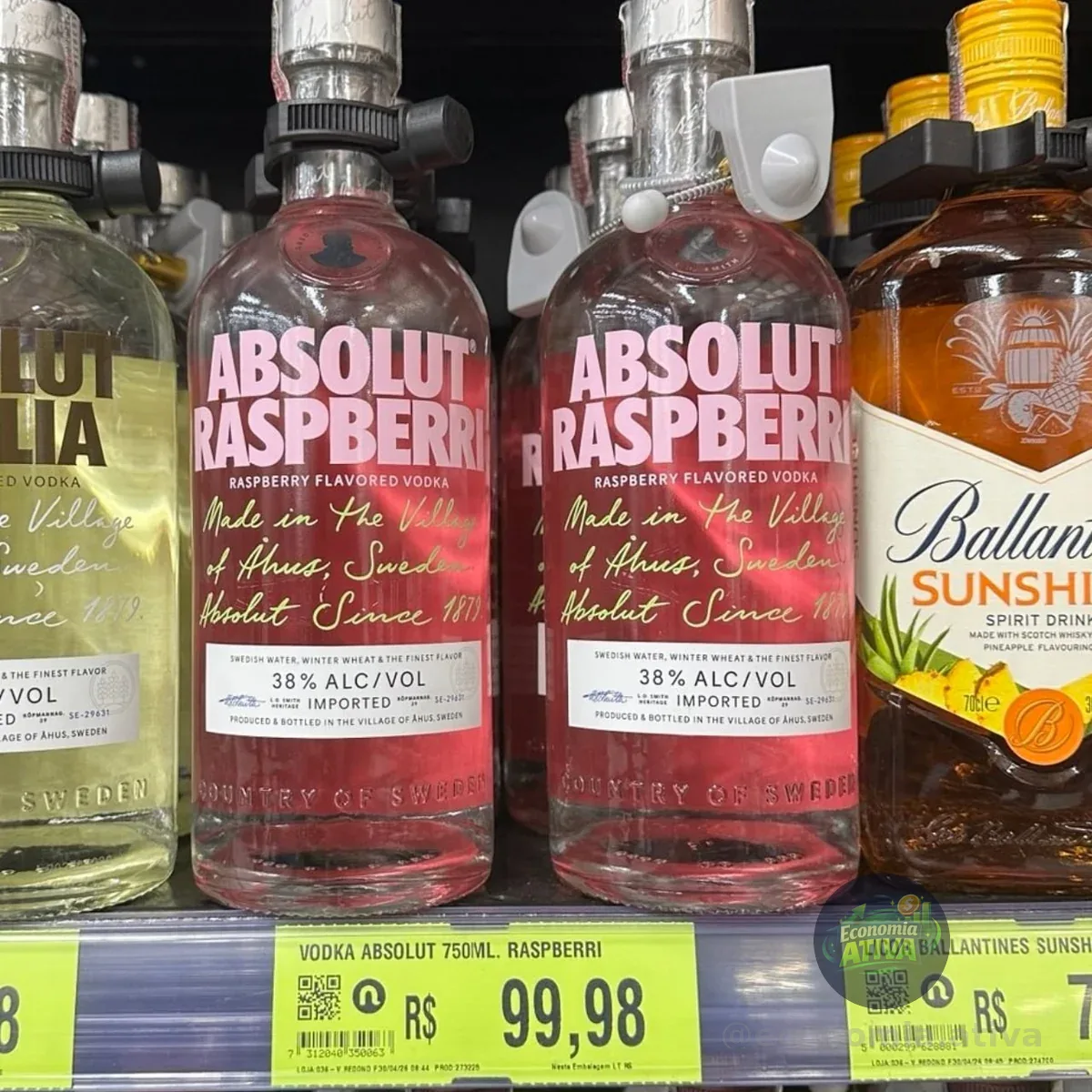 Vodka Absolut Raspberri - 750 ml