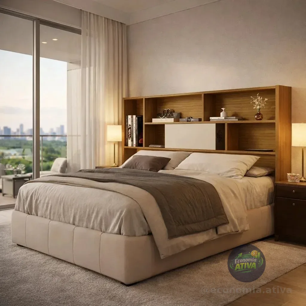 Cabeceira Cama Box Casal Queen Olivia com Nicho (3 cores)
