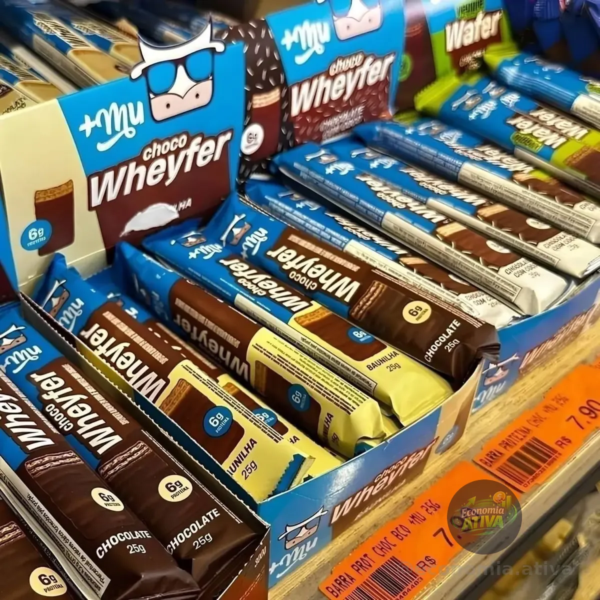 +Mu Chocowheyfer Proteico Sabor Baunilha - Display com 12 unidades - 300g