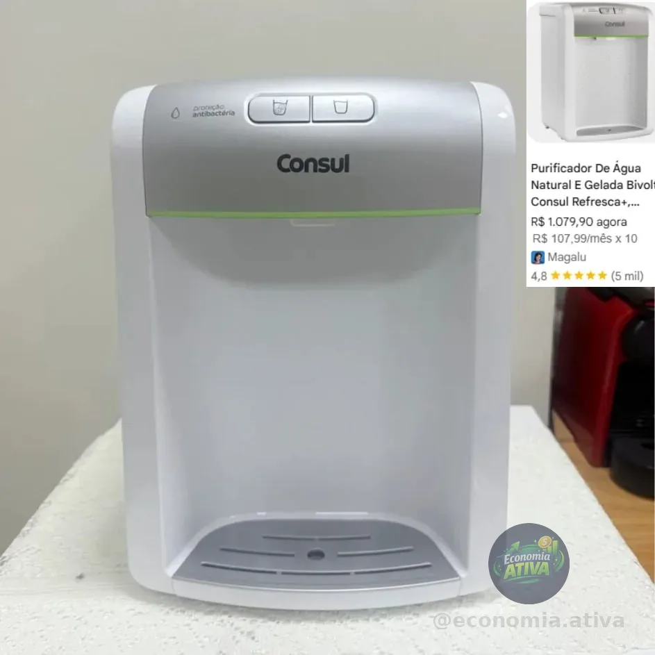 Purificador De Água Natural E Gelada Bivolt Consul - Branco