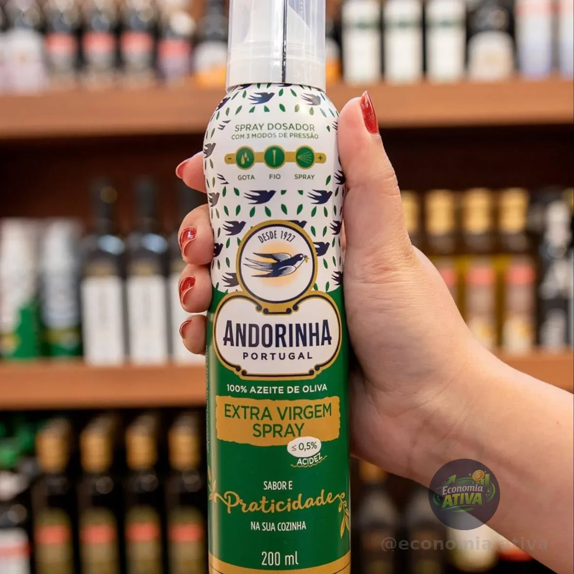 Azeite Andorinha Spray Extra Virgem 200ml