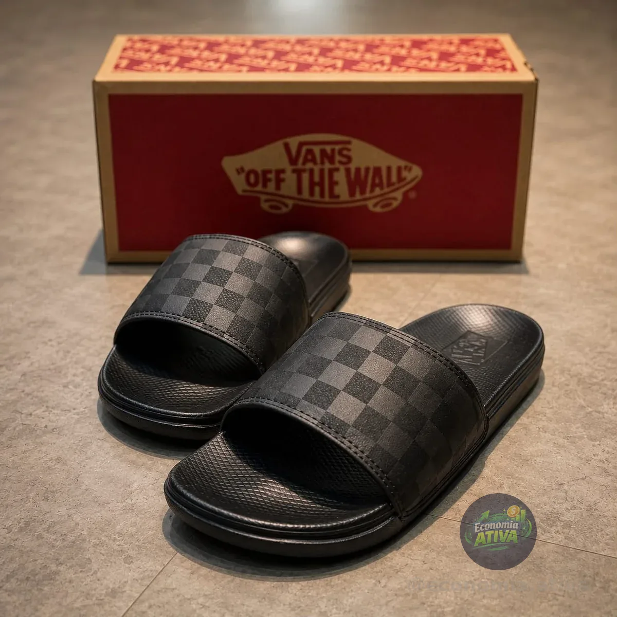 Chinelo Vans La Costa Slide On Feminino - Preto