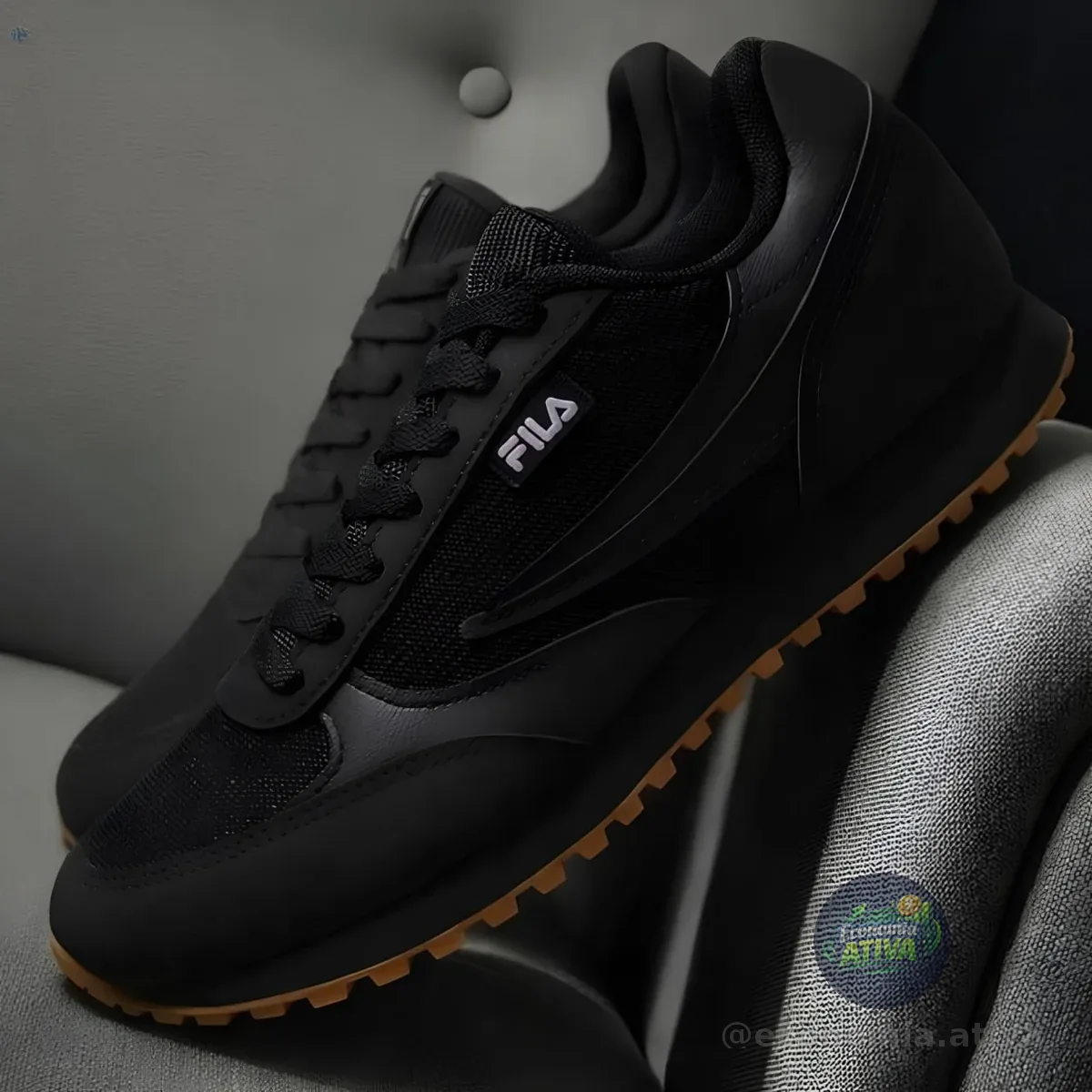 Tênis Masculino Renno Classic Fila Preto/grafite Liso 41 Br