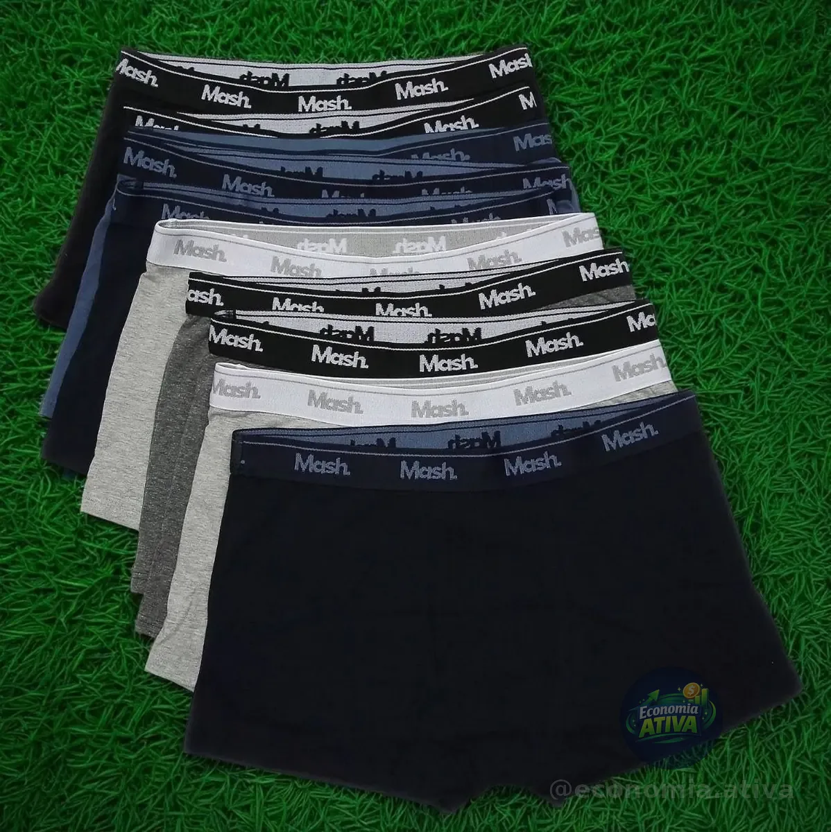 Kit Com 10 Cuecas Boxer Masculino Mash