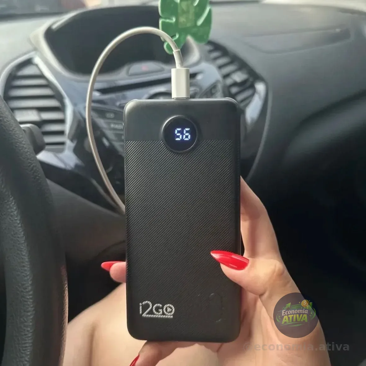 Carregador Portátil Power Bank Turbo i2GO 10000mah 20w Com Display Digital