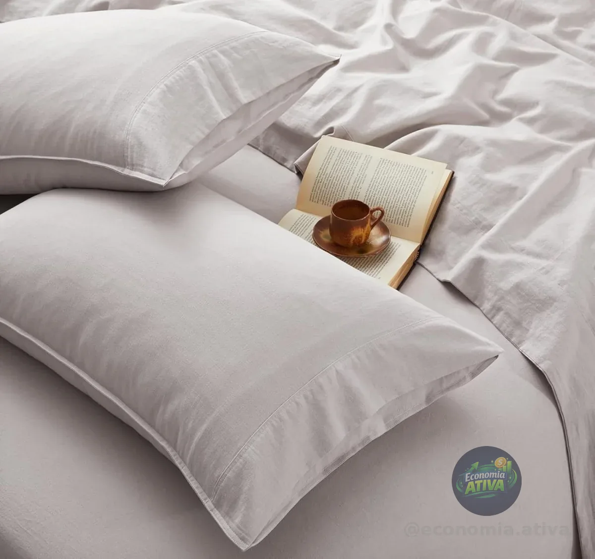 Kit C/2 Travesseiros Luxo Matelado Fibra Antialérgica 50x70 Branco