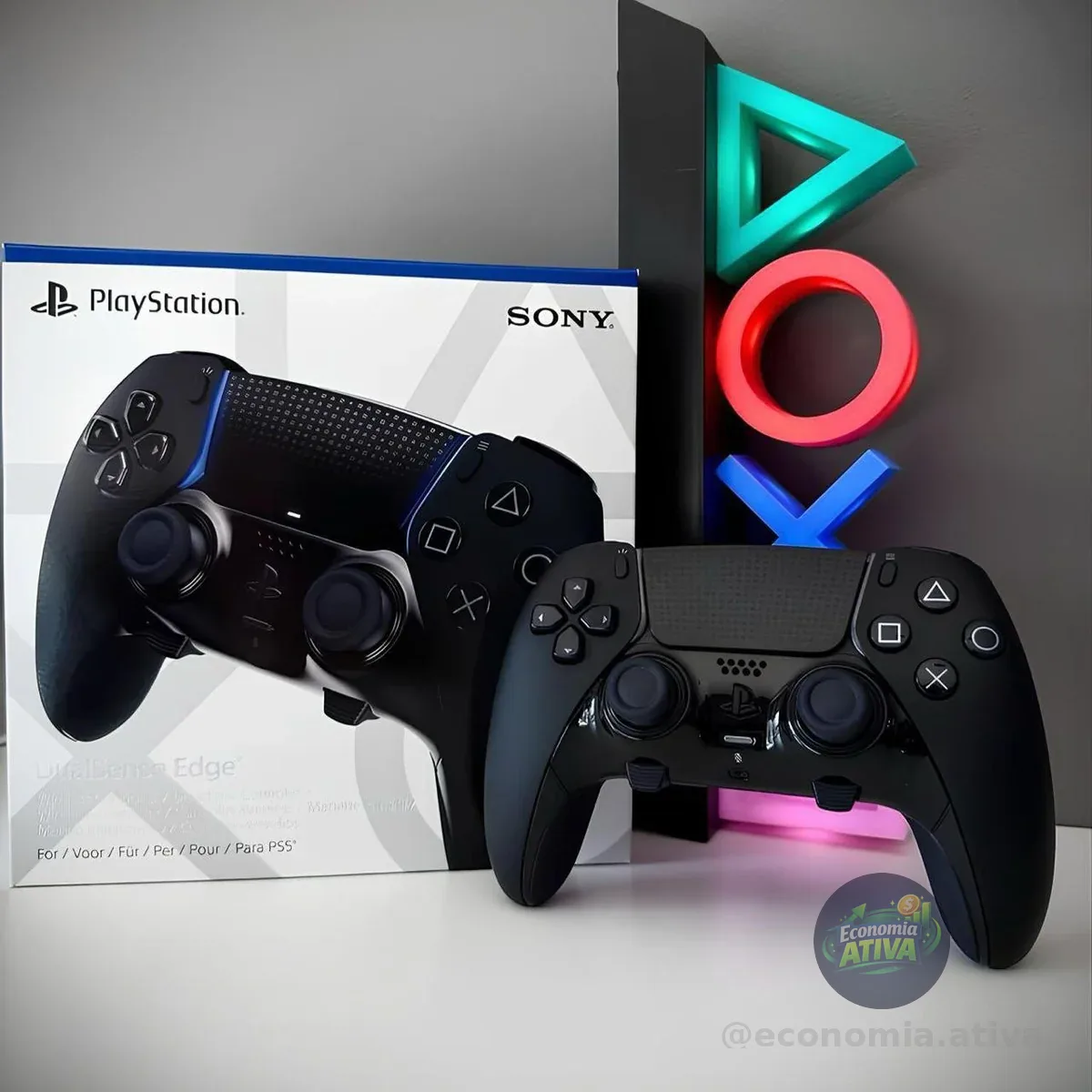 Controle Joystick Sem Fio Sony PlayStation 5 DualSense Midnight Black