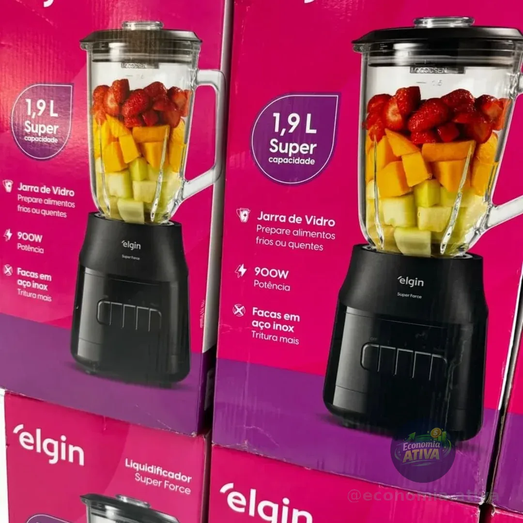 Liquidificador Super Force Elgin - Jarra De Vidro 1,9l, 900w