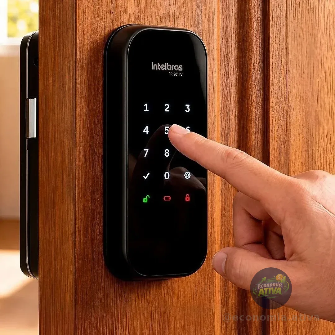 Fechadura Digital De Sobrepor Fr 101 V Preta Intelbras