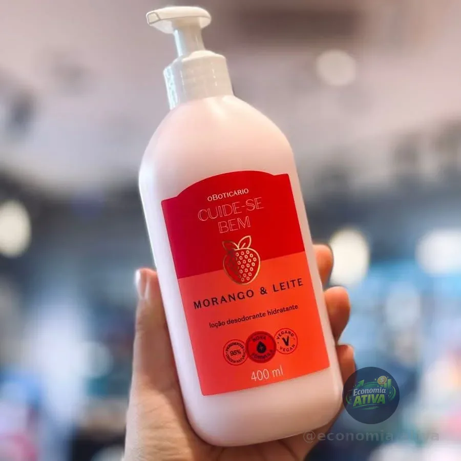 O Boticário Cuide-se Bem Morango & Leite Loção 400ml