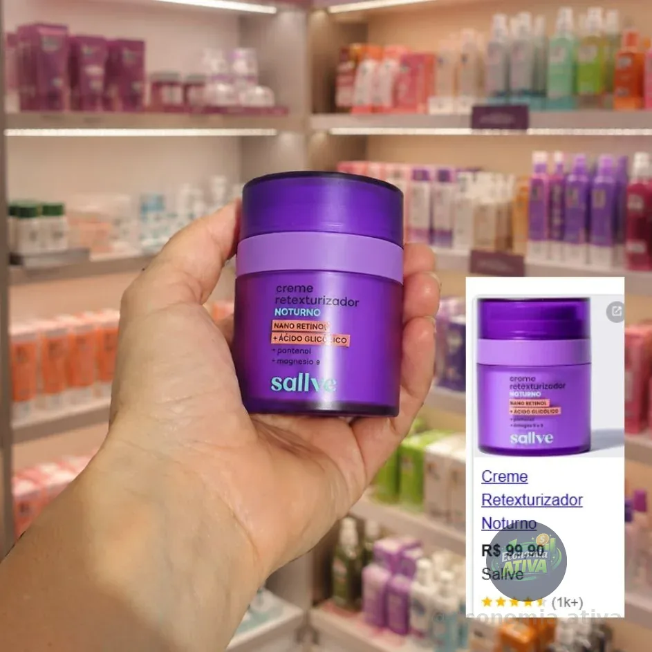 Sallve Creme Retexturizador Noturno 30g