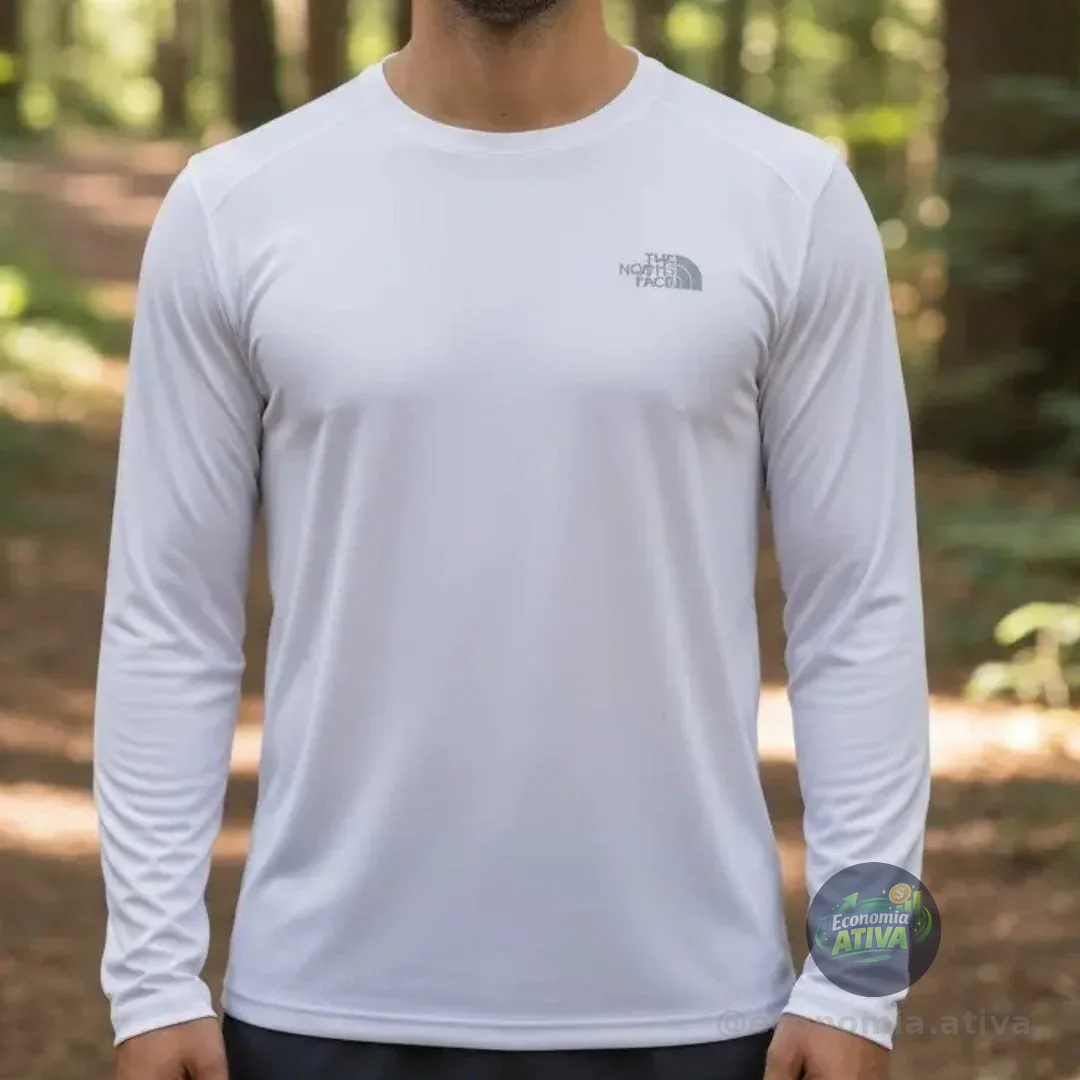 Camiseta The North Face Manga Longa Masculina - Branco
