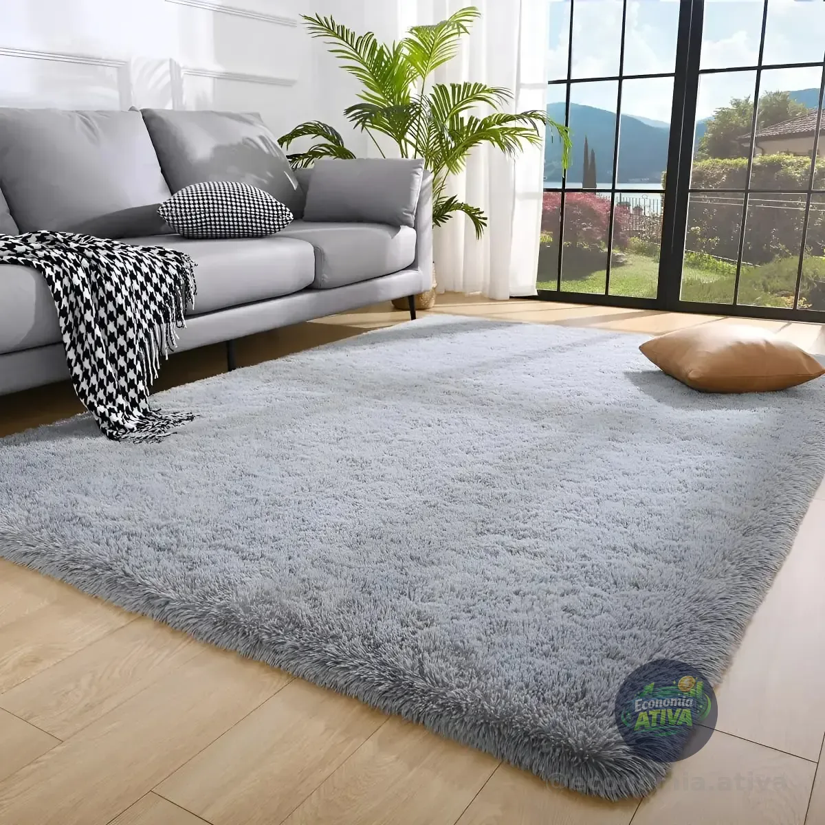 Tapete Decorativo Felpudo 2,00x1,50 Sala Quarto