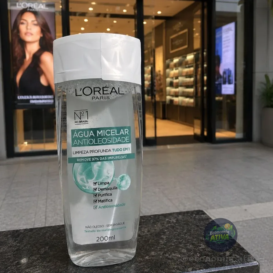 Água Micelar Efeito Matte L'Oréal Paris Solução de Limpeza Facial, 200ml