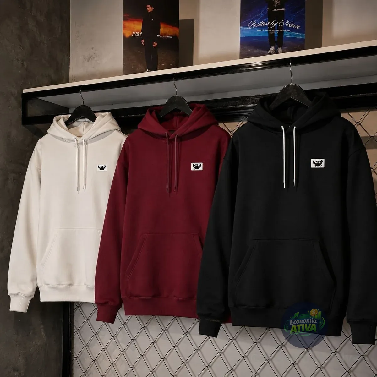 Moleton Capuz Blusa De Frio Lisa Cordão Neon Canguru Macio