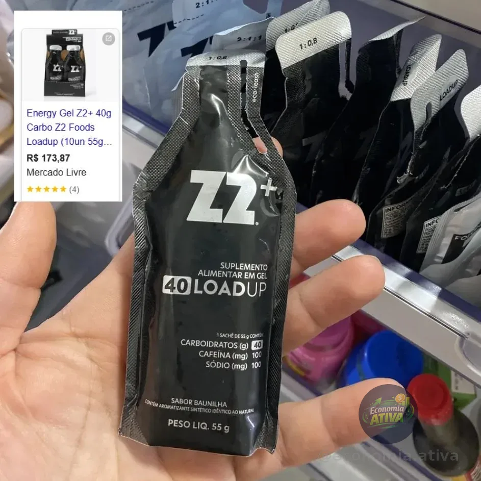 Energy Gel Z2+ Original Caf 40 Carb Box 10uni Sachê 55g