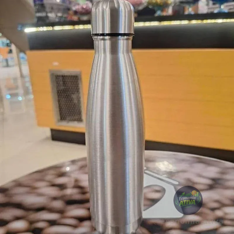 Garrafa Térmica de Inox Parede Dupla Prata 500ml