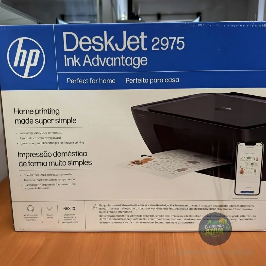 Impressora Multifuncional HP DeskJet Ink Advantage 2975 Colorida alta velocidade  - 100 a 240 VCA - AJ4Y4A#AK4