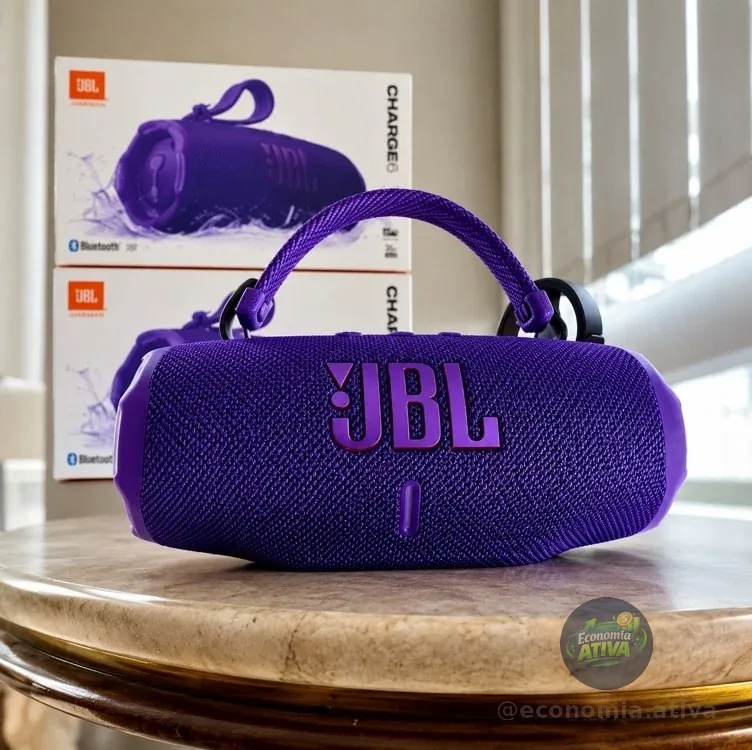 Caixa de Som Bluetooth JBL Charge 6 - Roxo