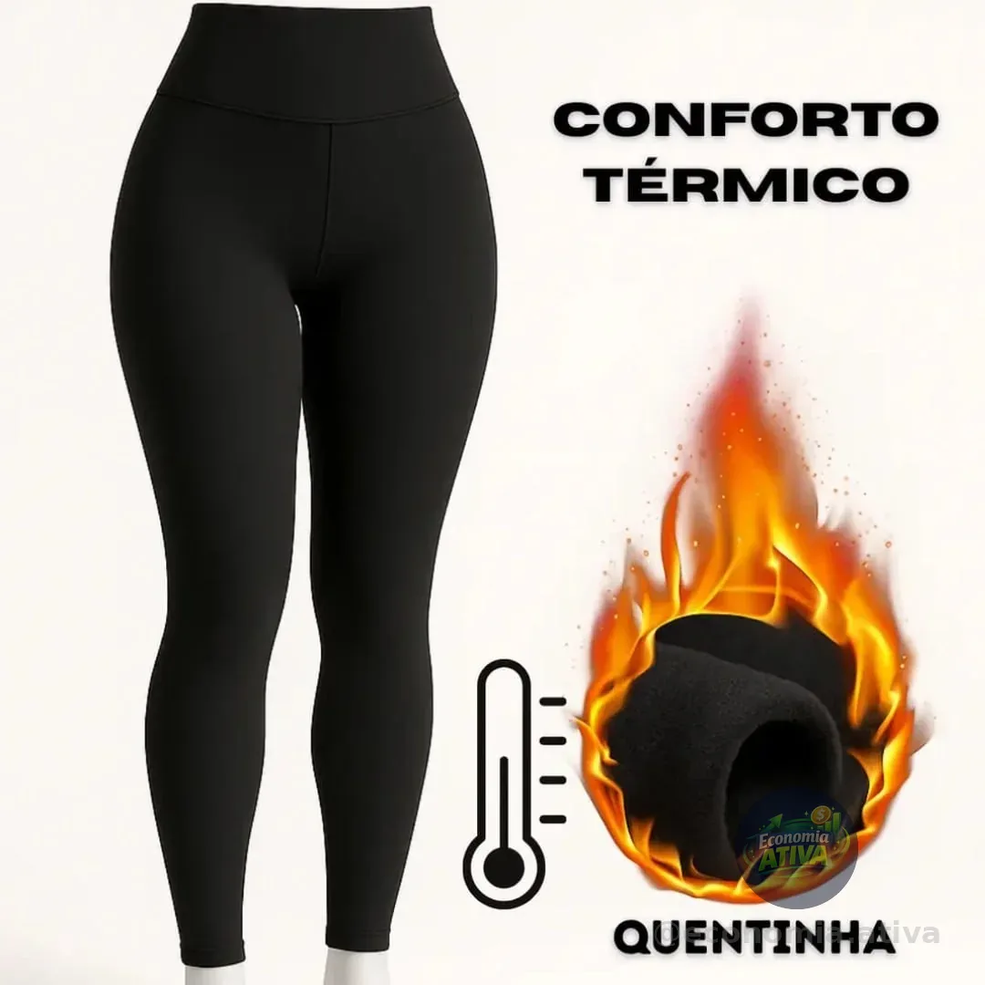 Calca Feminina Termica Forrada Legging Aveludada Frio Grossa