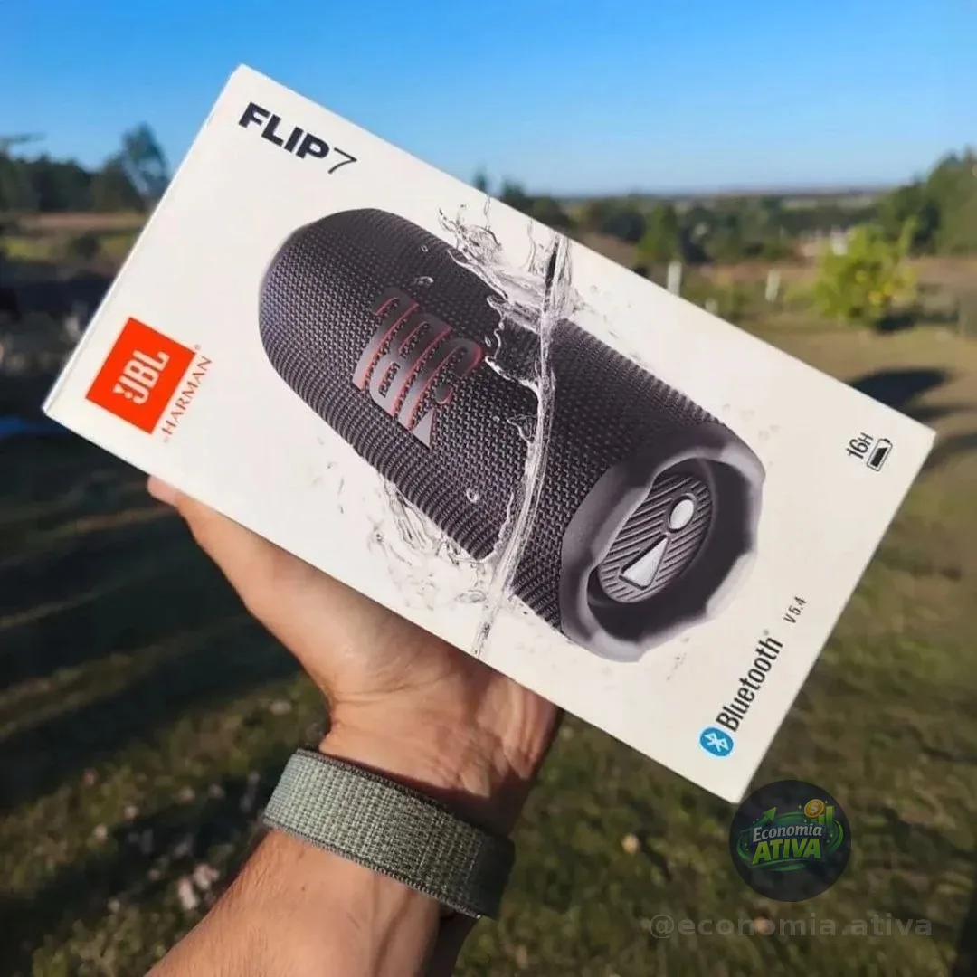 Caixa De Som Jbl Flip 7 Com Bluetooth Potência 35w