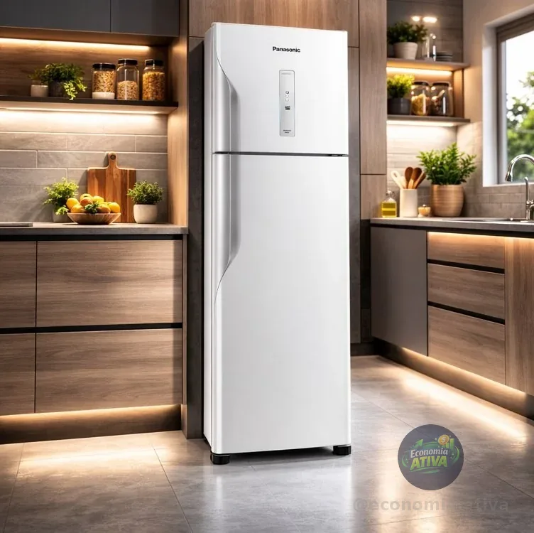 Geladeira Ideal+ Panasonic BT41 Frost Free Tecnologia Antibactéria 391L Branca - NR-BT41PD2WA 127V