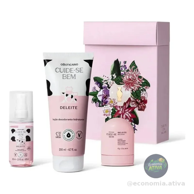 Kit Presente Cuide-se Bem Deleite O Boticário 3itens