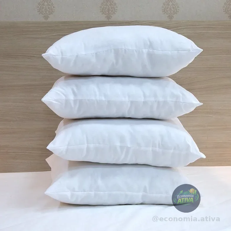 4 Travesseiros Antialérgico Impermeável 50x70 Super Macio