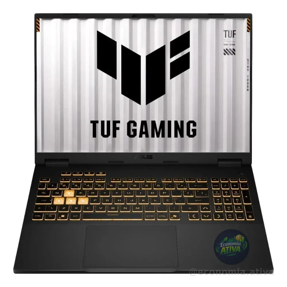 Notebook ASUS TUF Gaming F16 FX608JHR RTX 5050 Core i5 14a 8GB RAM 512GB SSD Linux 16" LED FHD 165Hz