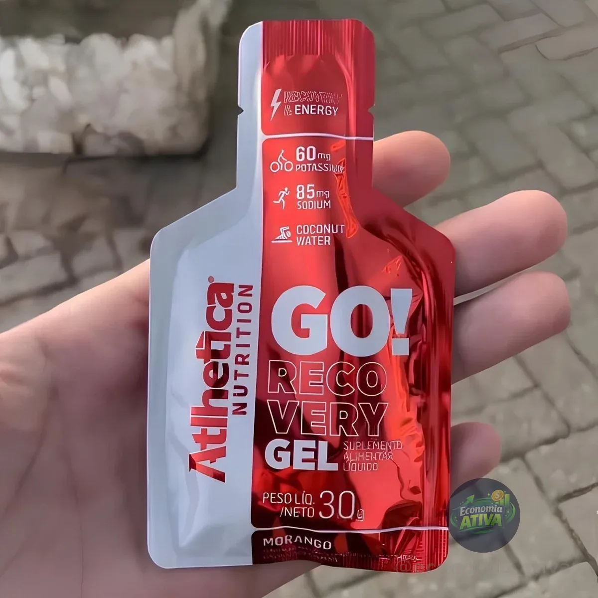 Atlhetica Nutrition Go Energy Gel (10 Sachês) - Sabor Morango
