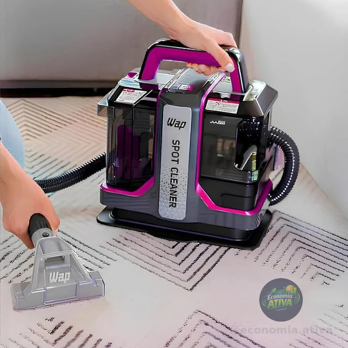 WAP Extratora Portátil Spot Cleaner W3, 3 em 1, Borrifa, Esfrega e Extrai 1450W 220V