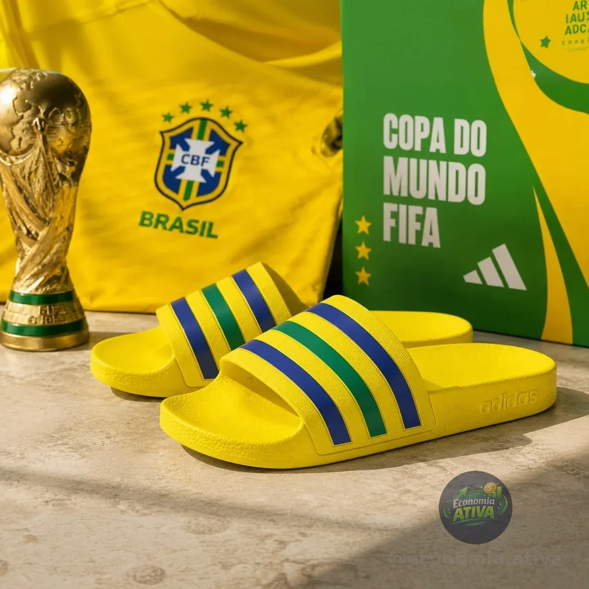 Chinelo Adidas Adilette Unissex - Amarelo