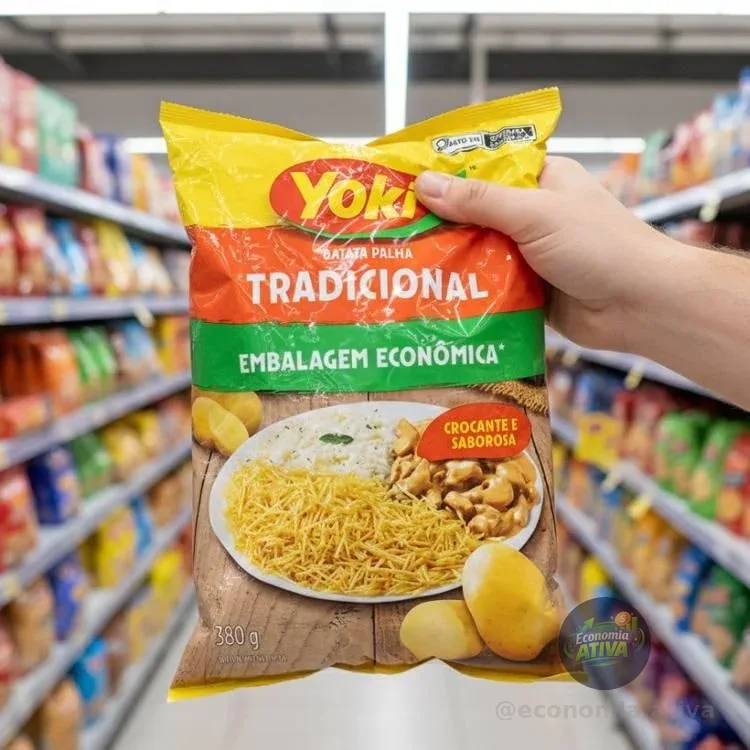 Batata Palha Frita Tradicional Yoki Pacote 380g Embalagem Econômica
